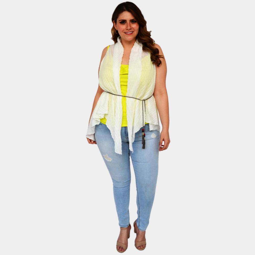 Foto 4 | Ensamble sin Manga ROMAN FASHION 8177 color Blanco Talla Extra