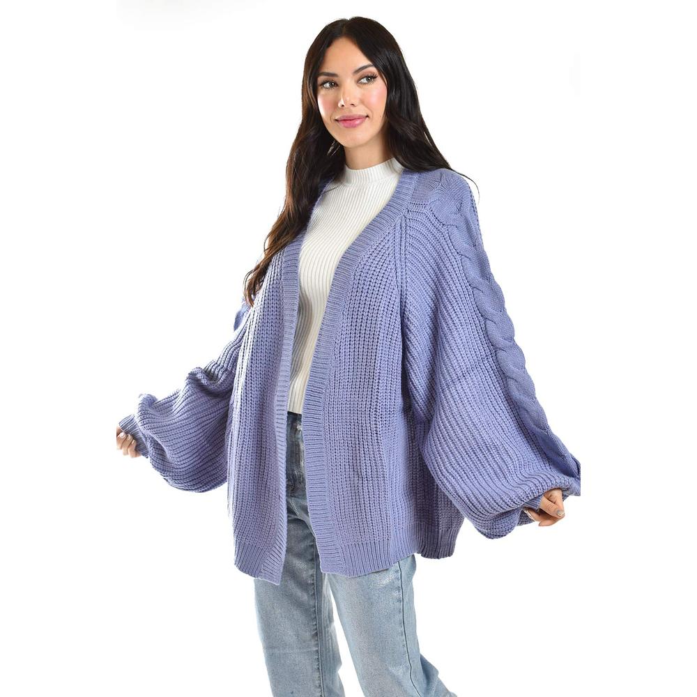 Cardigan De Punto Trenzado Roman Fashion /juvenil, 6144 (lila) Lila
