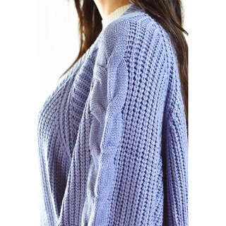Foto 4 | Cardigan De Punto Trenzado Roman Fashion /juvenil, 6144 (lila) Lila