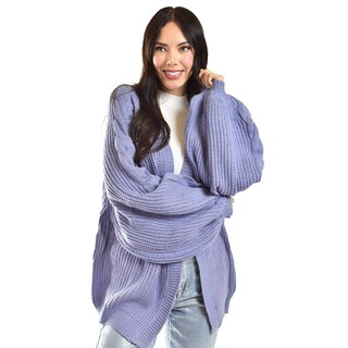 Foto 5 | Cardigan De Punto Trenzado Roman Fashion /juvenil, 6144 (lila) Lila