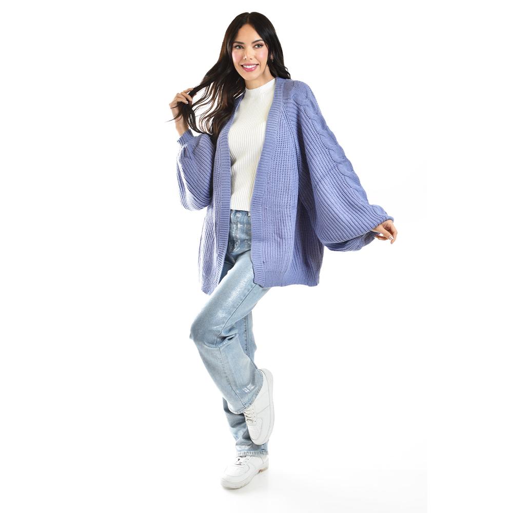 Foto 6 | Cardigan De Punto Trenzado Roman Fashion /juvenil, 6144 (lila) Lila