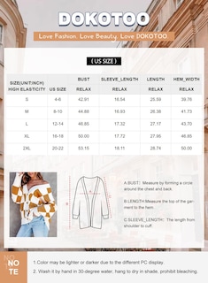 Foto 6 | Suéter Tipo Cárdigan Dokotoo 2024, Invierno, Cuello En V, A Cuadros Para Mujer - Venta Internacional.