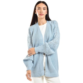Foto 1 | Cardigan De Punto Roman Fashion /juvenil, 41849 (azul Claro) Azul Cielo