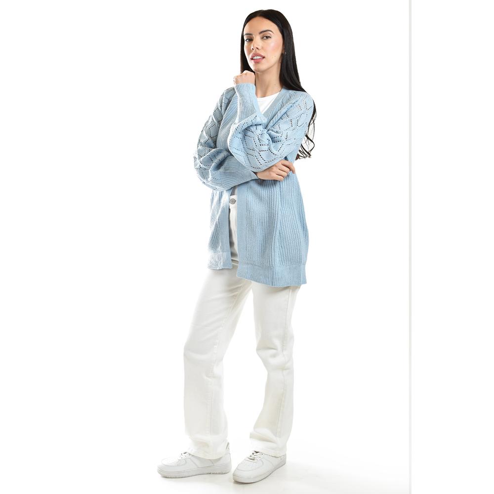 Foto 2 | Cardigan De Punto Roman Fashion /juvenil, 41849 (azul Claro) Azul Cielo