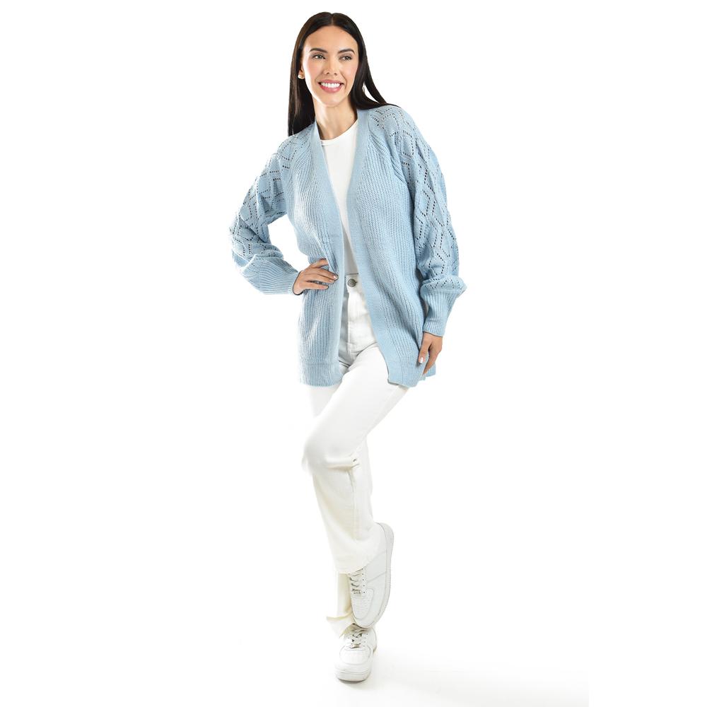 Foto 6 pulgar | Cardigan De Punto Roman Fashion /juvenil, 41849 (azul Claro) Azul Cielo