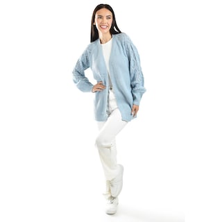 Foto 5 | Cardigan De Punto Roman Fashion /juvenil, 41849 (azul Claro) Azul Cielo