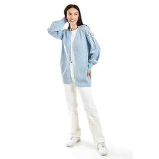 Foto 6 | Cardigan De Punto Roman Fashion /juvenil, 41849 (azul Claro) Azul Cielo