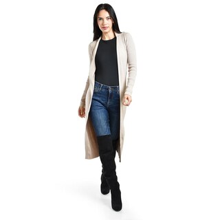 Foto 5 | Cardigan Largo Acanalado Roman Fashion /juvenil, 7541 (beige) Beige