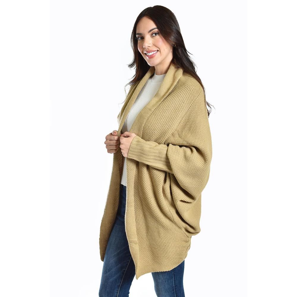Foto 3 pulgar | Cardigan De Manga Murcielago Roman Fashion /juvenil, 300 (beige) Beige