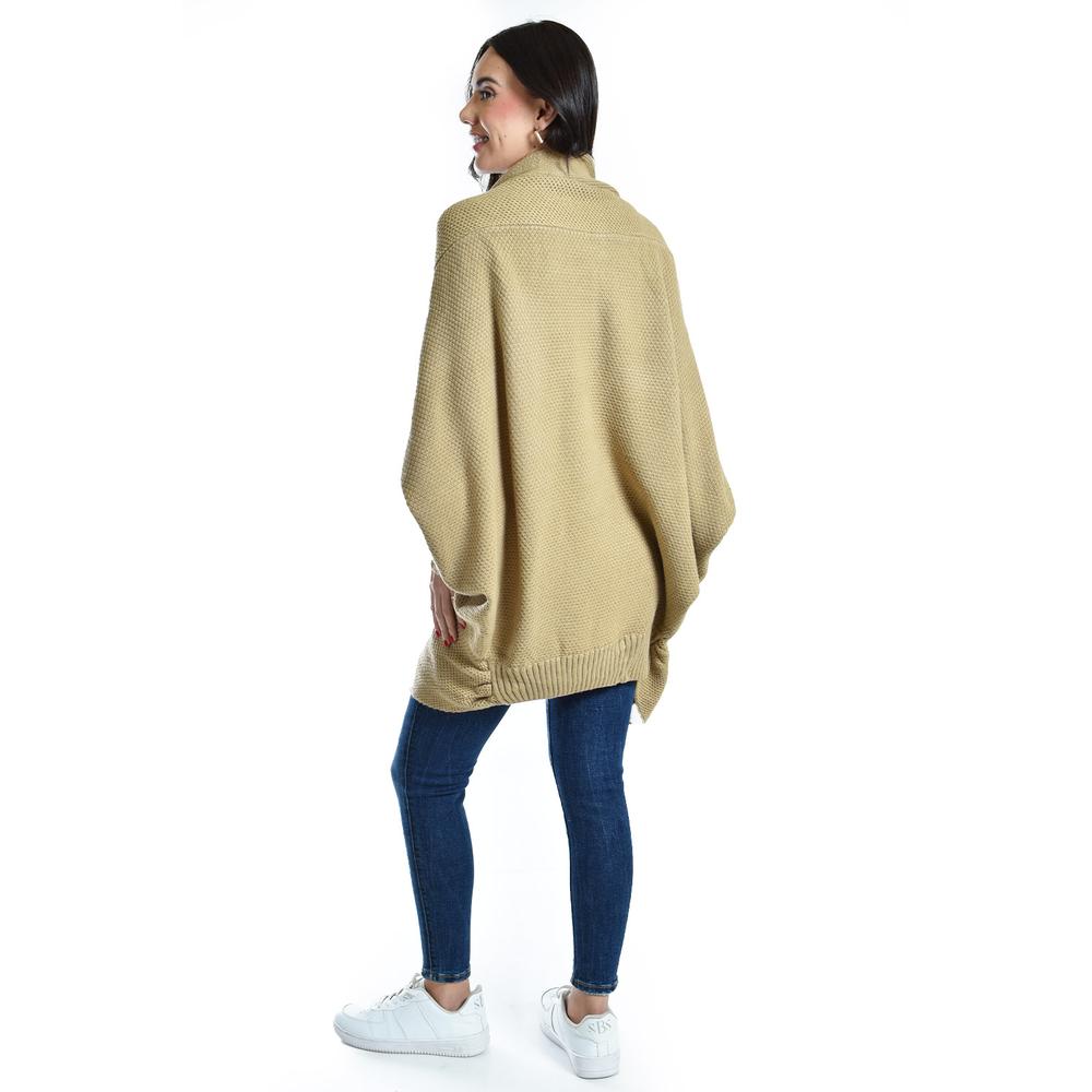 Foto 4 pulgar | Cardigan De Manga Murcielago Roman Fashion /juvenil, 300 (beige) Beige