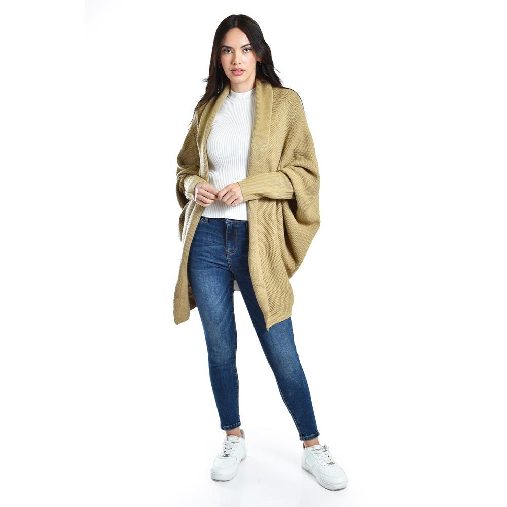 Foto 5 pulgar | Cardigan De Manga Murcielago Roman Fashion /juvenil, 300 (beige) Beige