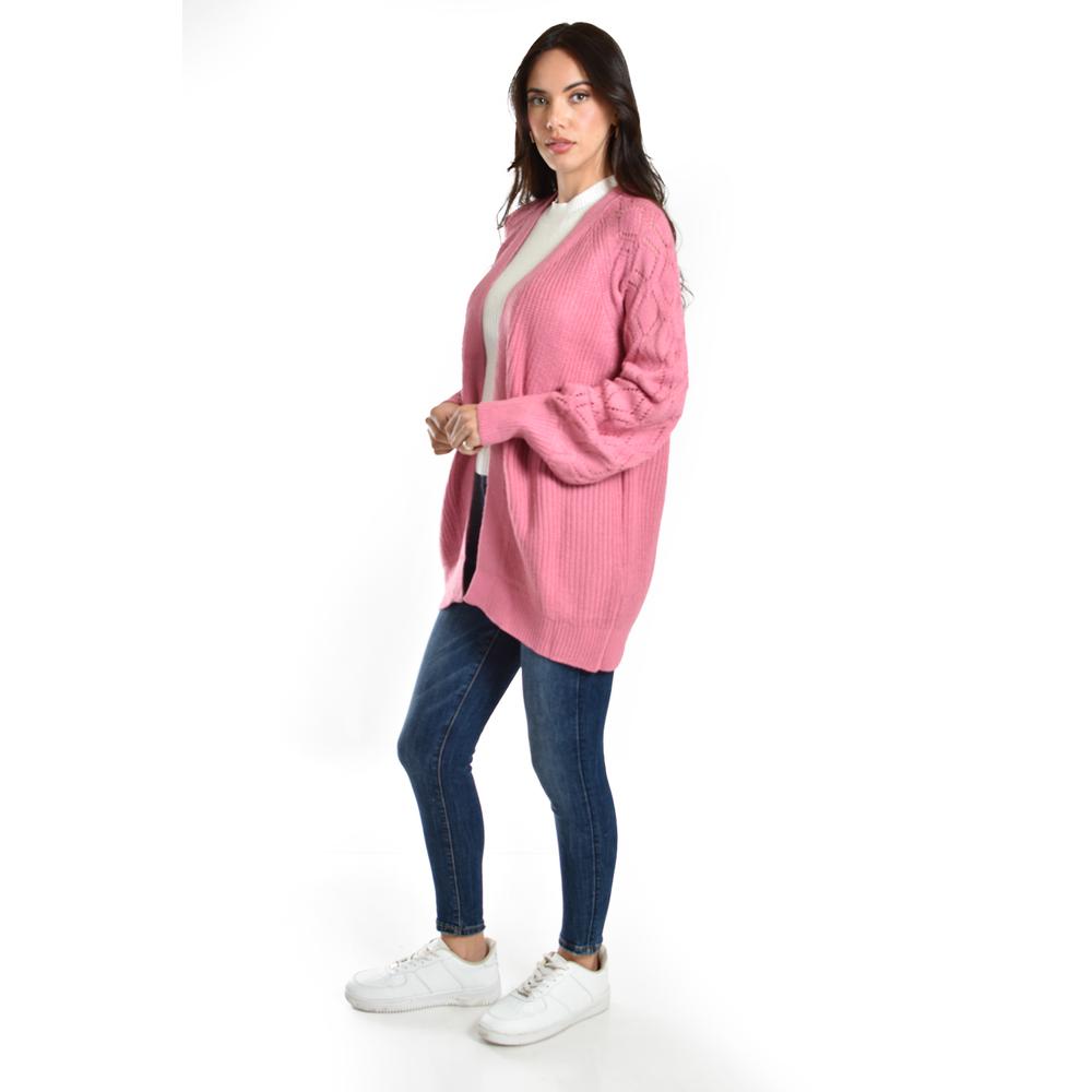 Foto 3 pulgar | Cardigan De Punto Roman Fashion /juvenil, 41849 (rosa) Rosa