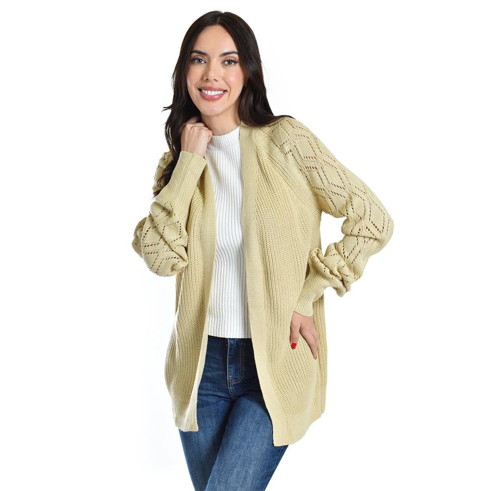 Cardigan De Punto Roman Fashion /juvenil, 41849 (beige) Beige