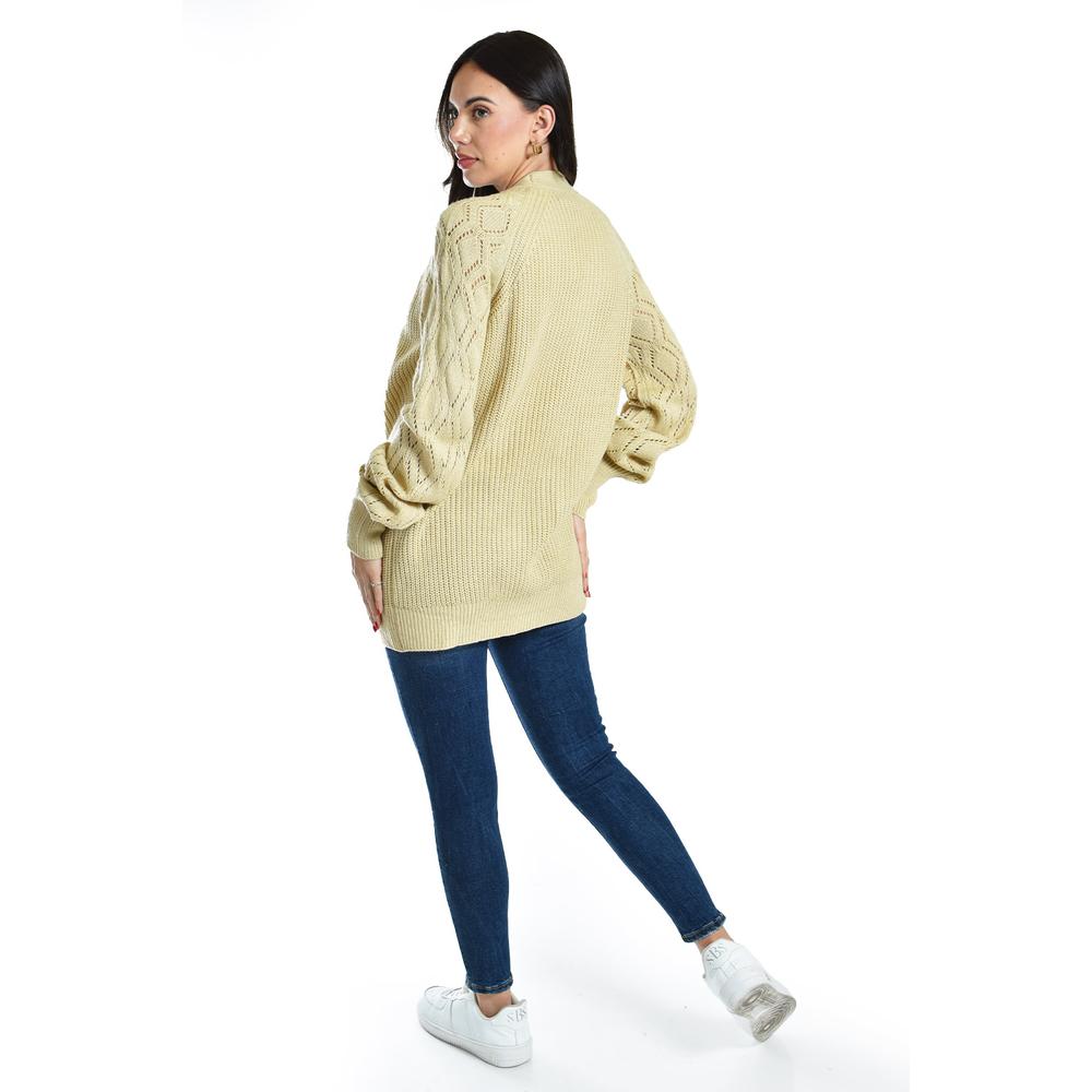 Foto 4 pulgar | Cardigan De Punto Roman Fashion /juvenil, 41849 (beige) Beige