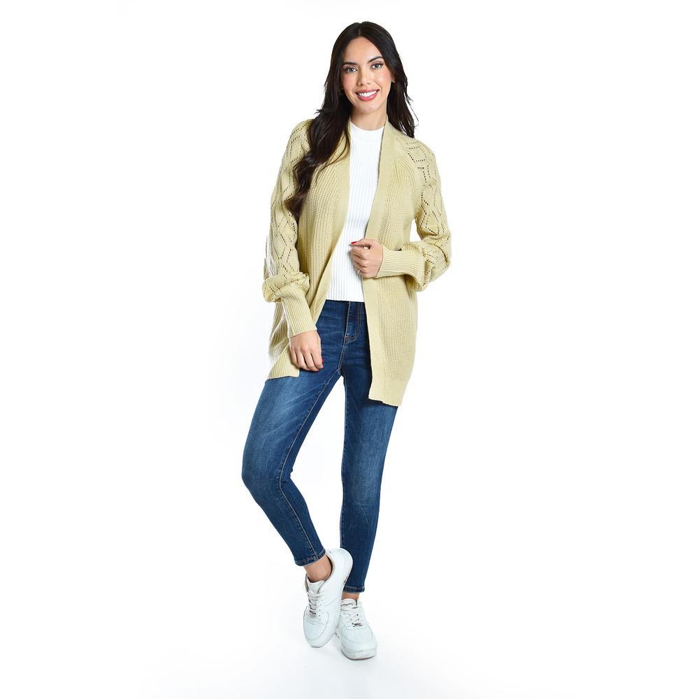 Foto 6 pulgar | Cardigan De Punto Roman Fashion /juvenil, 41849 (beige) Beige