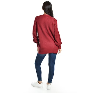 Foto 3 | Cardigan De Punto Roman Fashion /juvenil, 41849 (rojo) Rojo