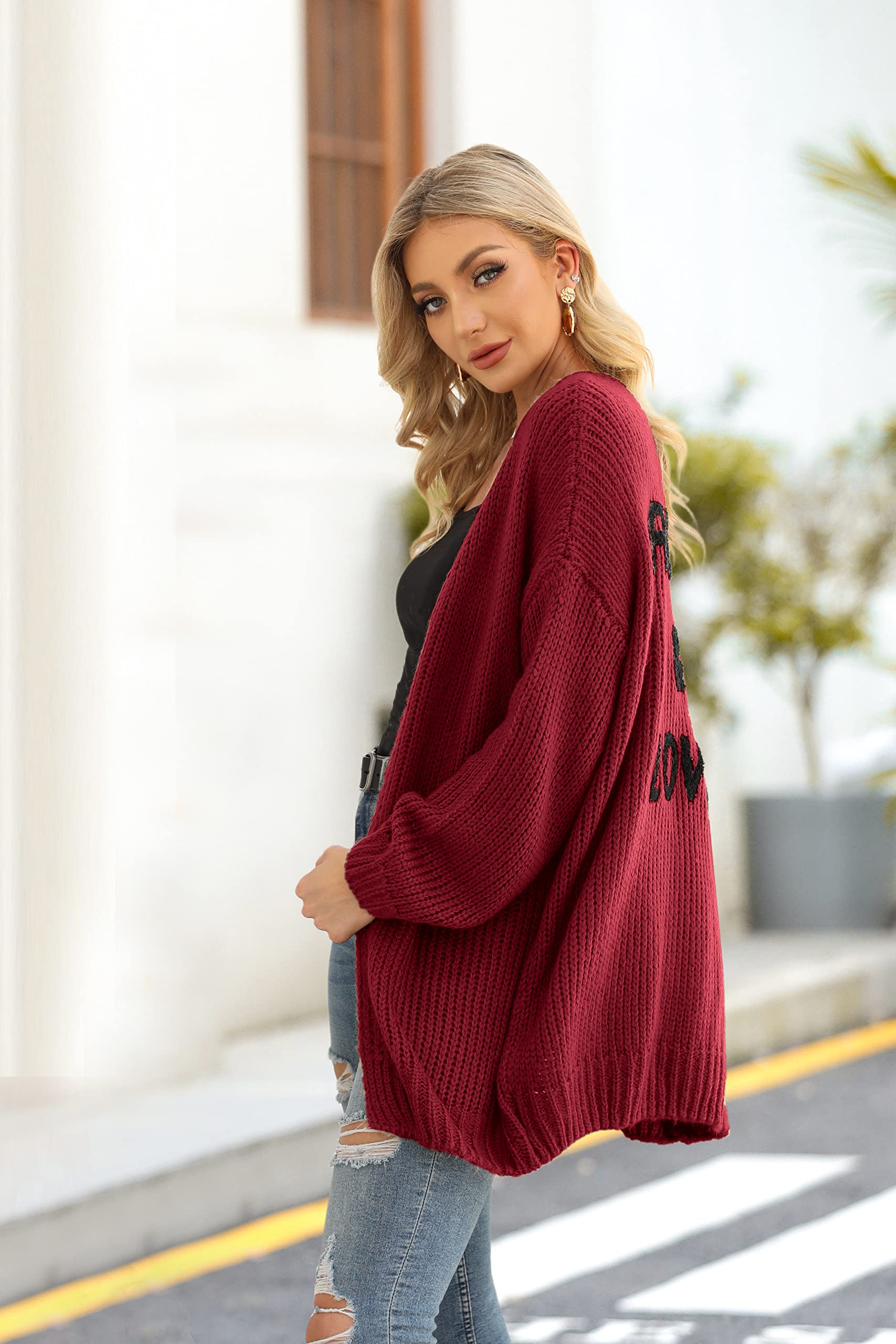 Foto 6 | Cárdigan Prettygarden Casual Holgado Con Parte Delantera Abierta Para Mujer - Venta Internacional.