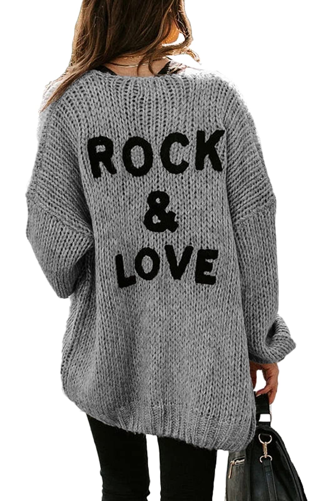 Jersey Tipo Cárdigan Prettygarden Para Mujer, Parte Delantera Abierta, Gris, Talla S - Venta Internacional.