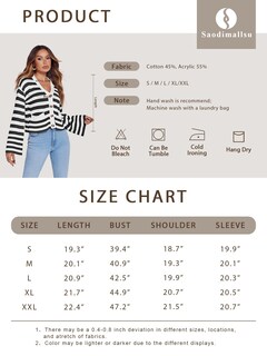 Foto 6 | Jersey Tipo Cárdigan Saodimallsu A Rayas Para Mujer, Abrigo De Punto - Venta Internacional.