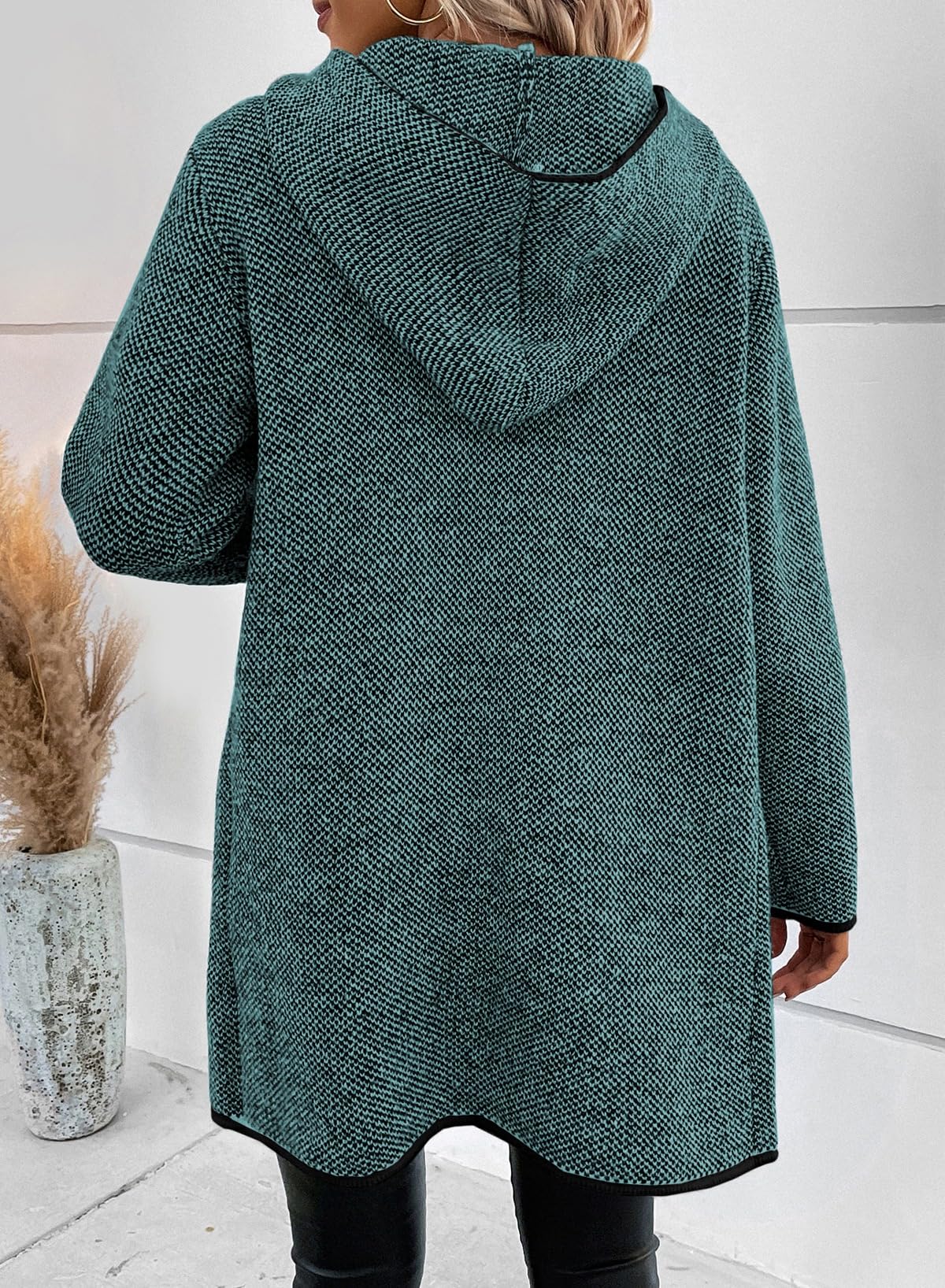Foto 2 | Jersey Tipo Cárdigan Sidefeel 2024 Con Parte Delantera Abierta En Contraste Azul M - Venta Internacional.