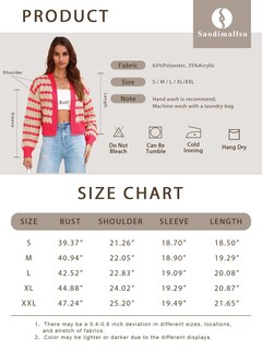 Foto 6 | Suéter Tipo Cárdigan Saodimallsu, De Punto A Rayas, Marrón, Para Mujer - Venta Internacional.