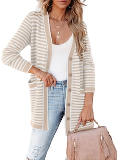 Foto 1 | Cárdigan Dokotoo Lightweight Para Mujer, Talla Grande, Color Albaricoque - Venta Internacional.