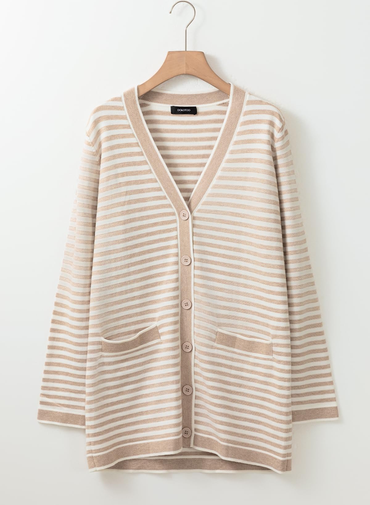 Foto 4 | Cárdigan Dokotoo Lightweight Para Mujer, Talla Grande, Color Albaricoque - Venta Internacional.