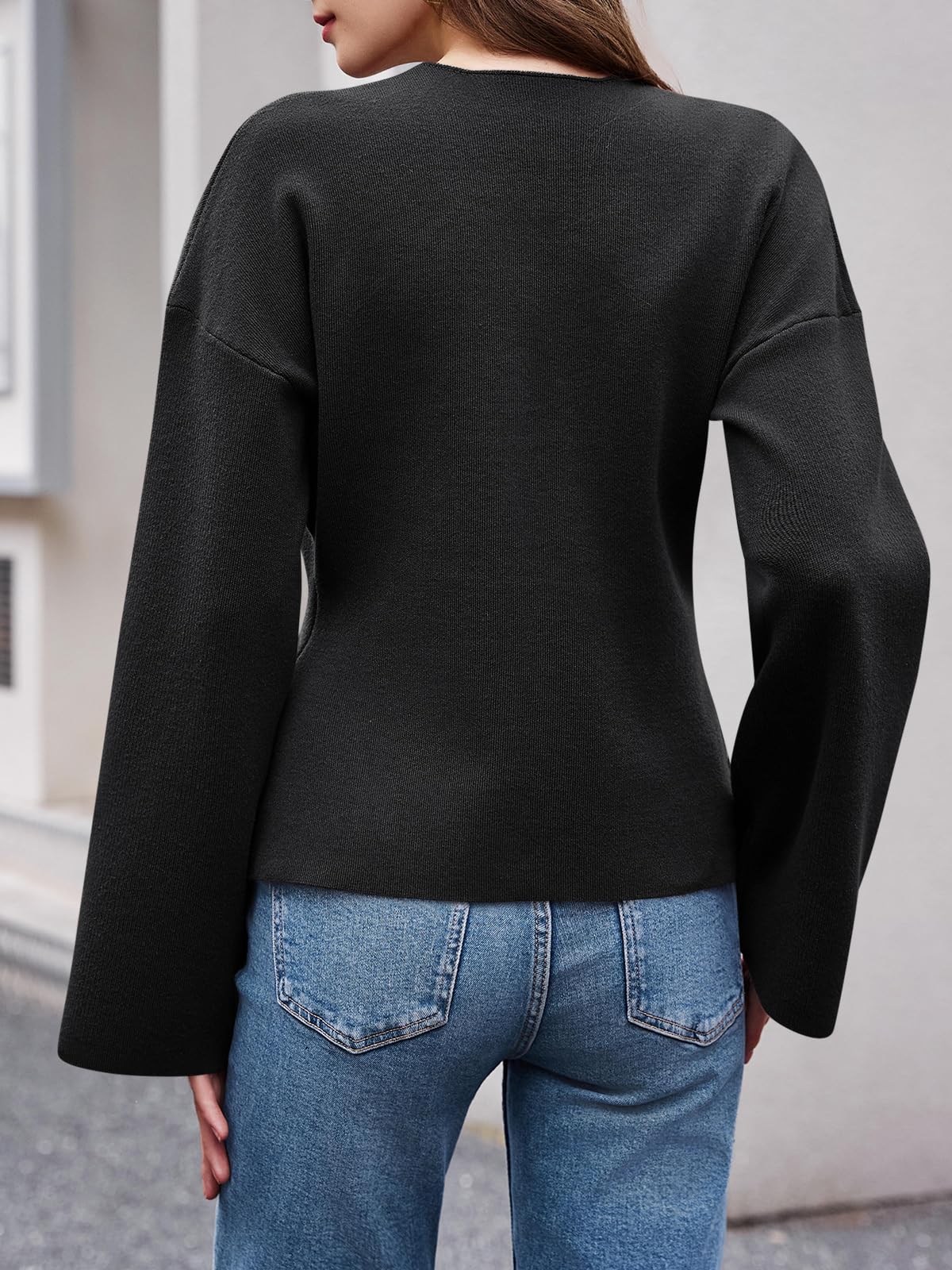 Foto 7 pulgar | Suéter Tipo Cárdigan Saodimallsu Con Cuello En V Y Manga Larga Para Mujer - Venta Internacional.