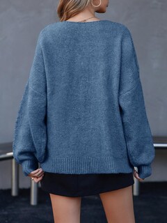 Foto 5 | Suéter Tipo Cárdigan Saodimallsu Para Mujer, Con Lazo En La Parte Delantera, Azul, Otoño 2024 - Venta Internacional.