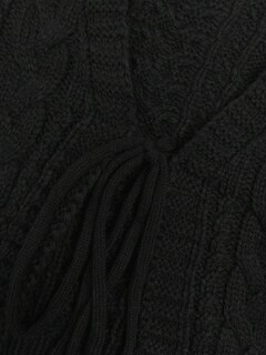 Foto 4 | Jersey Tipo Cárdigan Soly Hux Para Mujer, Anudado En La Parte Delantera, Cuello En V, Punto Negro - Venta Internacional