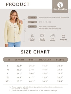 Foto 6 | Jersey Tipo Cárdigan Saodimallsu Para Mujer, Tejido Trenzado, Otoño, Azul Marino - Venta Internacional.