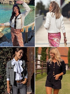 Foto 5 | Jersey Tipo Cárdigan Saodimallsu De Punto Trenzado Para Otoño Para Mujer, Color Caqui - Venta Internacional.