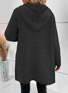 Foto 2 | Cárdigan Sidefeel 2024 Para Mujer, Manga Larga, Con Capucha, Color Gris - Venta Internacional.