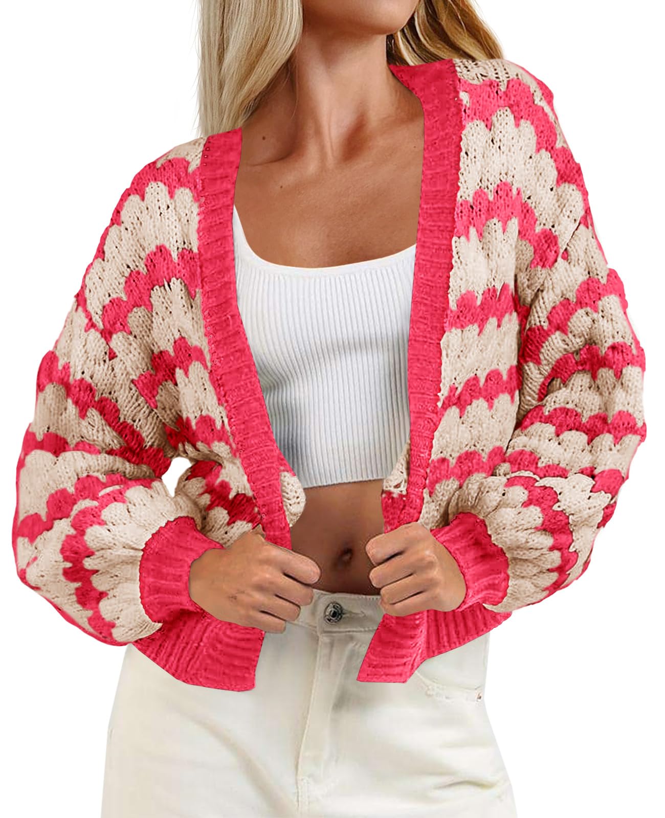 Jersey Tipo Cárdigan Saodimallsu Con Corte En La Parte Delantera Abierta Para Mujer - Venta Internacional.