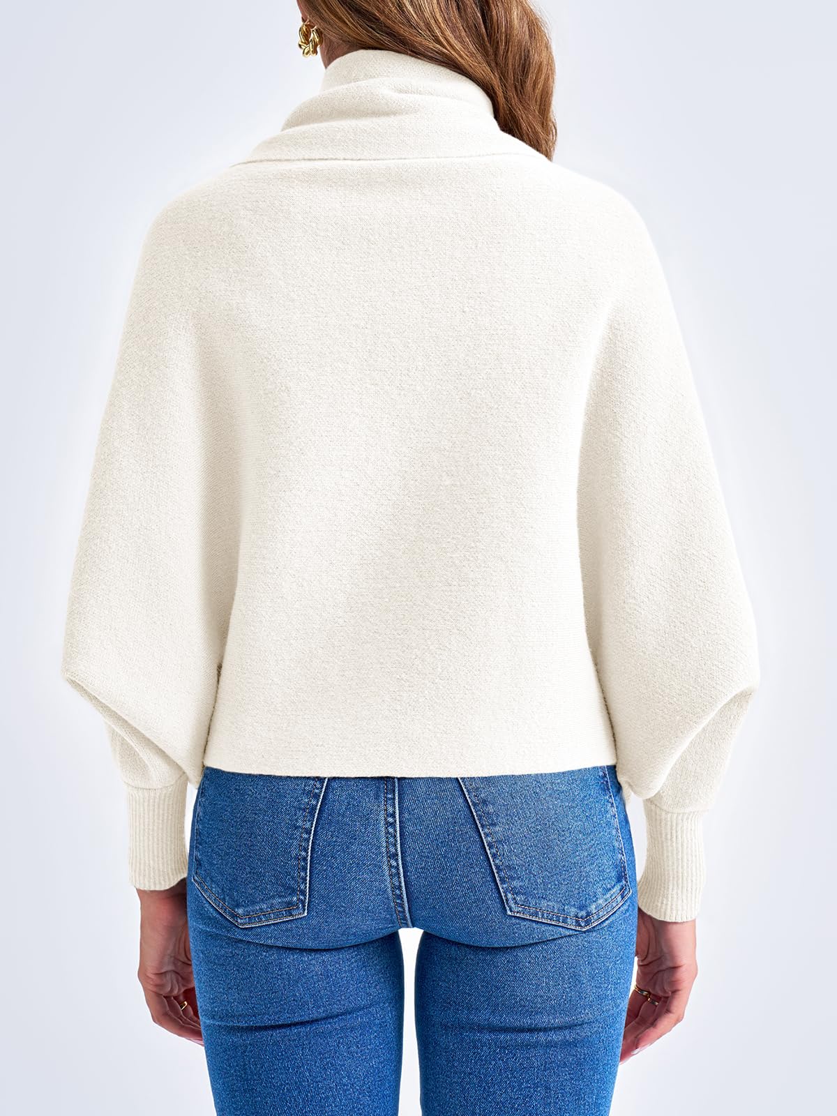 Foto 6 pulgar | Chaqueta Saodimallsu De Punto Grueso Con Parte Delantera Abierta, Color Blanco - Venta Internacional.