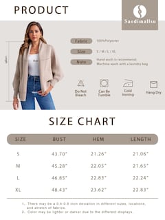 Foto 6 | Chaqueta Saodimallsu De Punto Grueso Con Parte Delantera Abierta, Color Blanco - Venta Internacional.