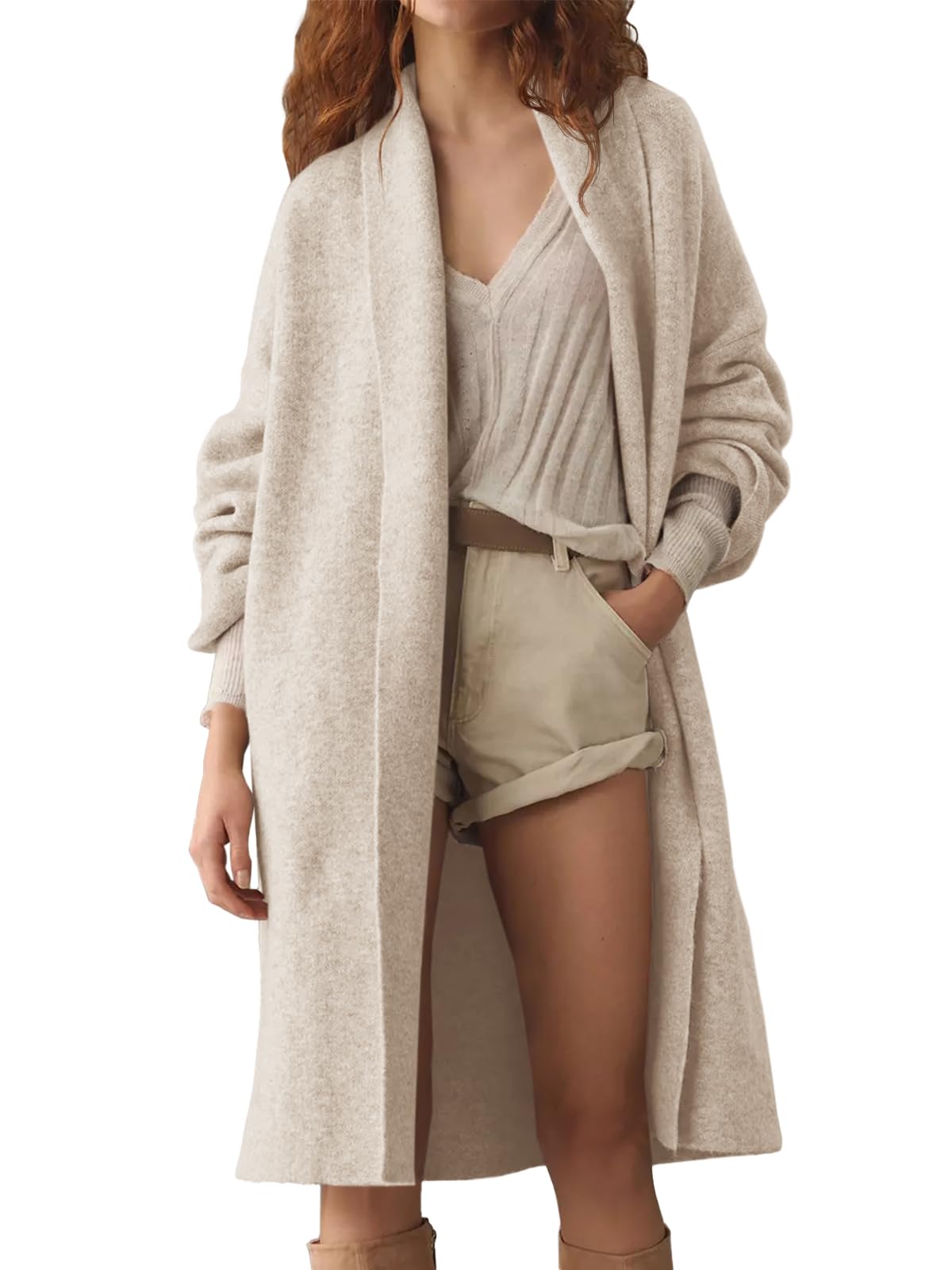 Foto 2 | Chaqueta Tipo Cárdigan Saodimallsu De Punto Grueso Para Mujer 2024 - Venta Internacional.