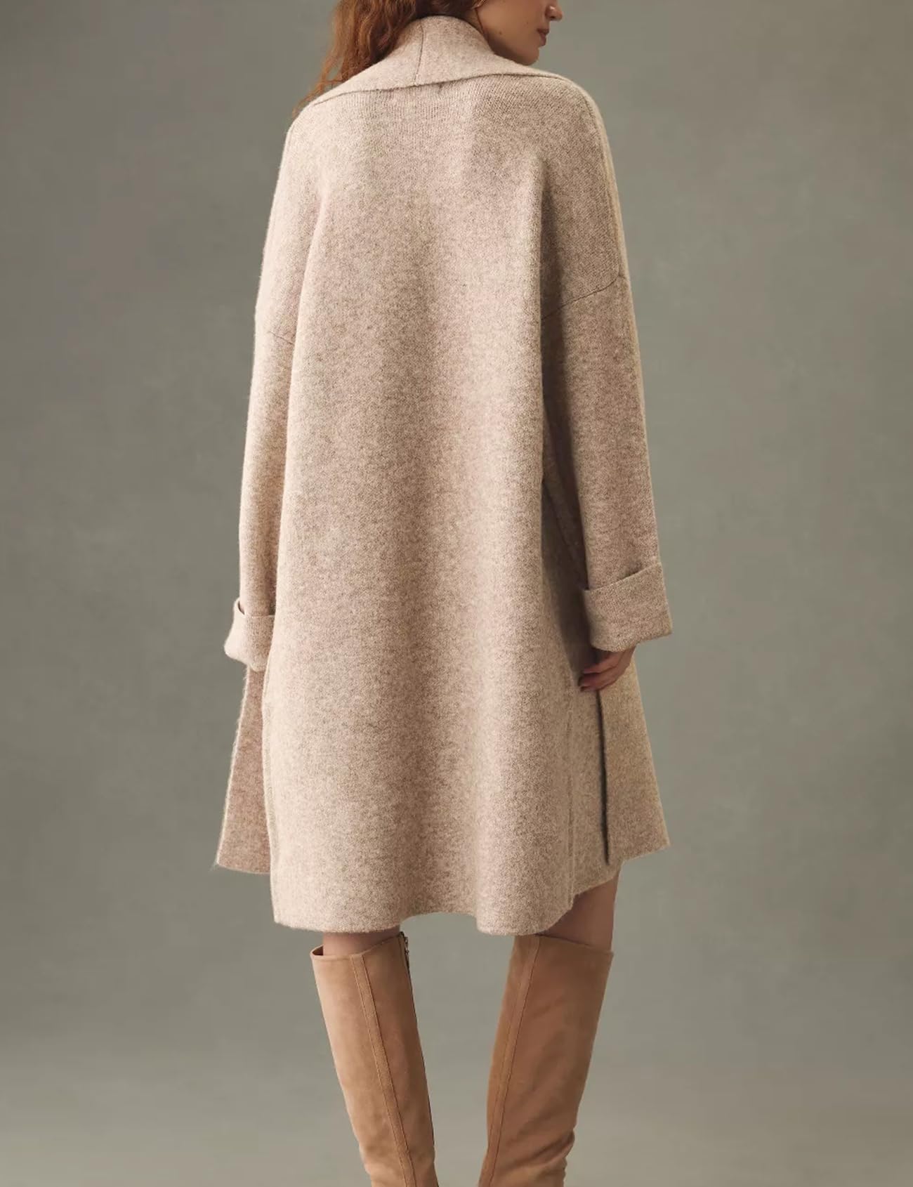 Foto 3 | Suéter Tipo Cárdigan Gihuo De Punto Extragrande Para Mujer - Venta Internacional.