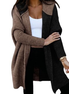 Foto 2 | Suéter Tipo Cárdigan Astylish Boyfriend Para Mujer, Color Block Black - Venta Internacional.