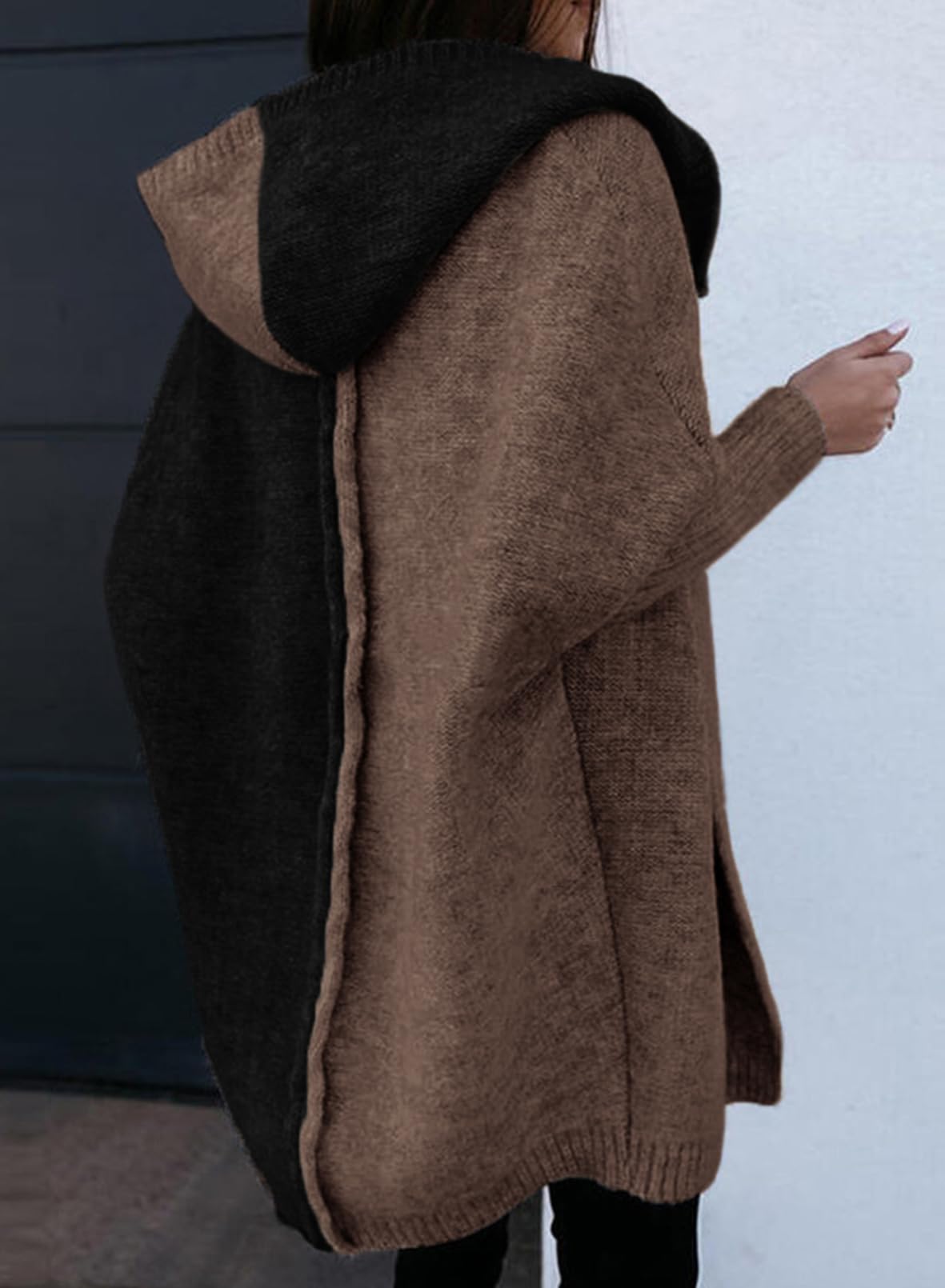 Foto 5 | Suéter Tipo Cárdigan Astylish Boyfriend Para Mujer, Color Block Black - Venta Internacional.