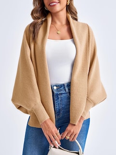Foto 4 | Jersey Tipo Cárdigan Saodimallsu Con La Parte Delantera Abierta Con Mangas De Murciélago Para Mujer - Venta Internac