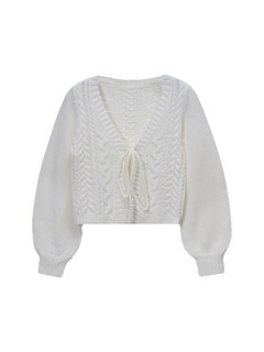 Foto 1 | Jersey Tipo Cárdigan Soly Hux Para Mujer, Anudado En La Parte Delantera Con Cuello En V, Color Beige - Venta Interna
