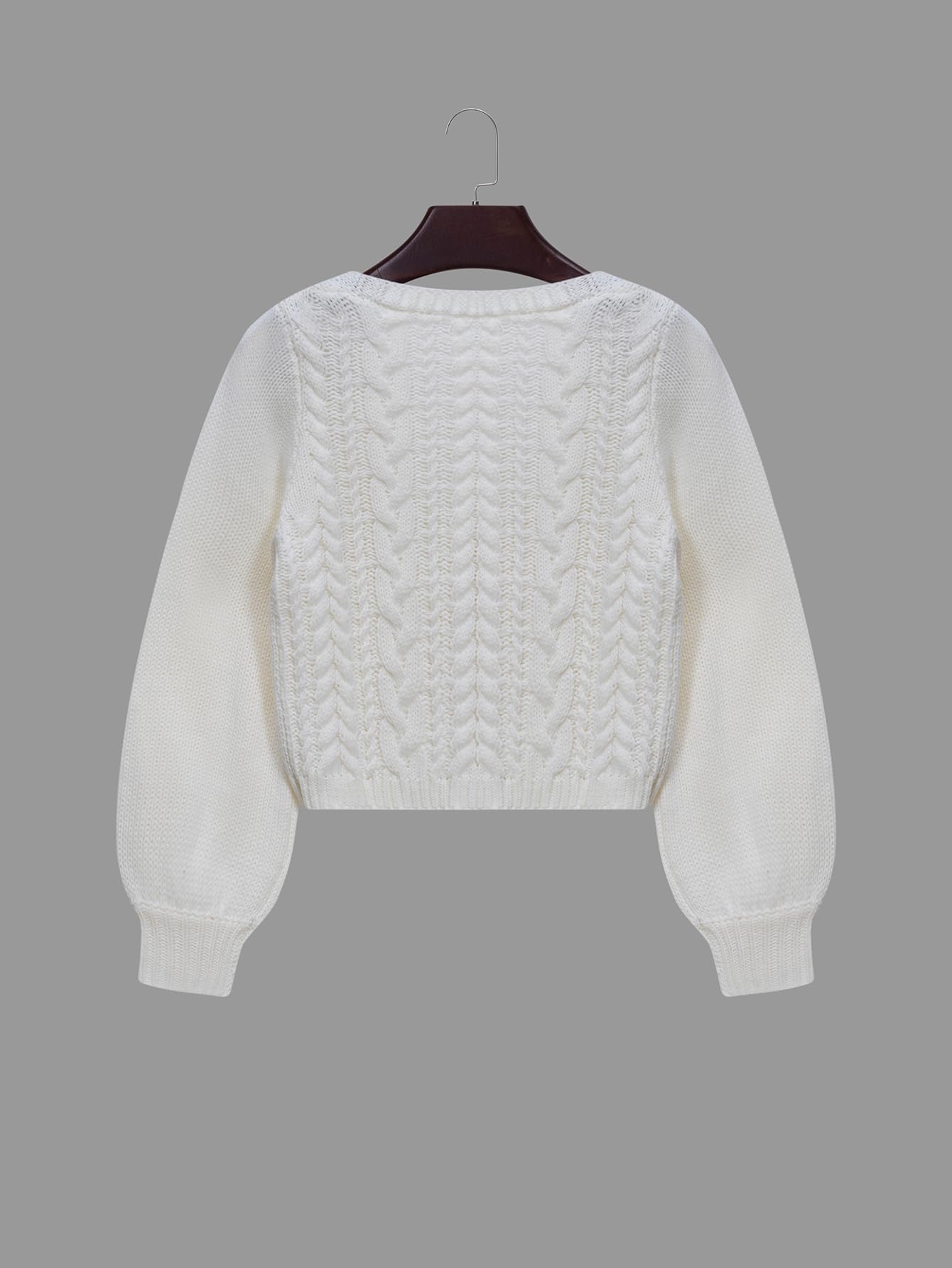 Foto 3 pulgar | Jersey Tipo Cárdigan Soly Hux Para Mujer, Anudado En La Parte Delantera Con Cuello En V, Color Beige - Venta Interna