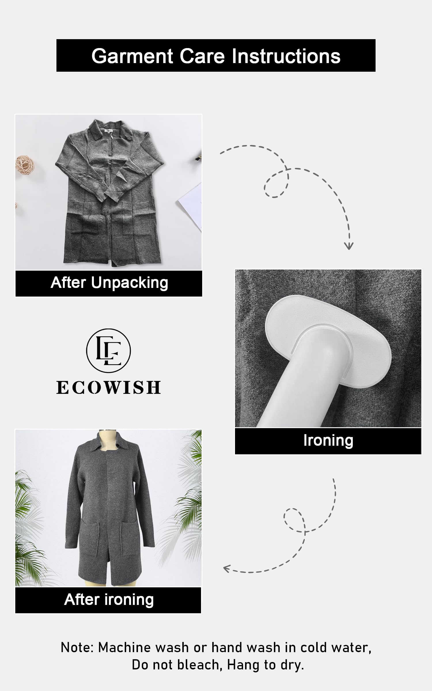 Foto 6 | Jersey De Punto Ecowish Para Mujer, Otoño-invierno, Color Camel, Talla M - Venta Internacional.