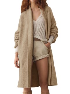 Foto 2 | Jersey Tipo Cárdigan Saodimallsu De Punto Grueso Para Mujer, Color Caqui - Venta Internacional.