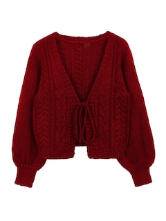 Foto 1 | Jersey Tipo Cárdigan Soly Hux Para Mujer, Cuello En V, Tejido Burdeos - Venta Internacional.