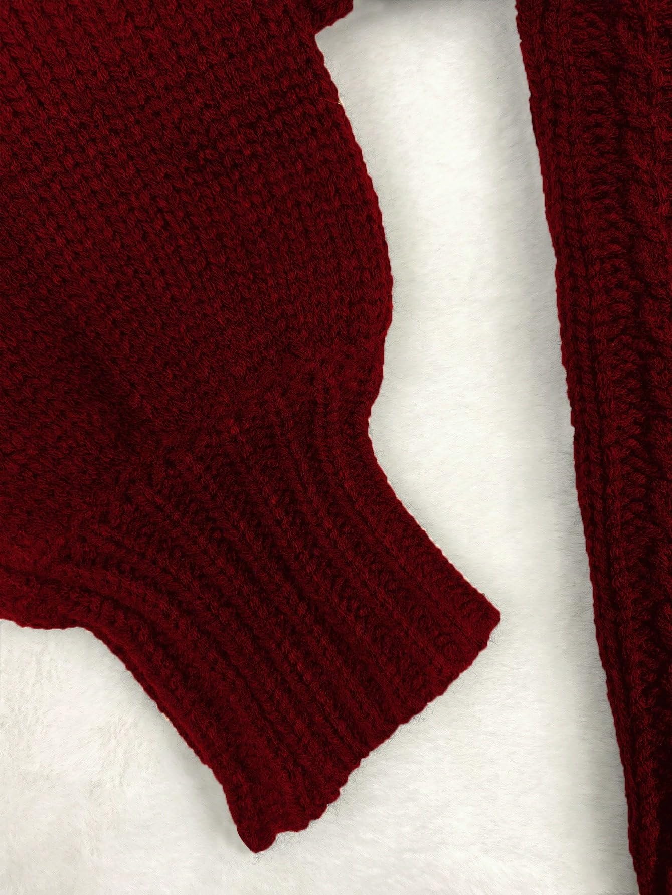 Foto 4 pulgar | Jersey Tipo Cárdigan Soly Hux Para Mujer, Cuello En V, Tejido Burdeos - Venta Internacional.