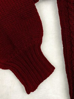 Foto 3 | Jersey Tipo Cárdigan Soly Hux Para Mujer, Cuello En V, Tejido Burdeos - Venta Internacional.