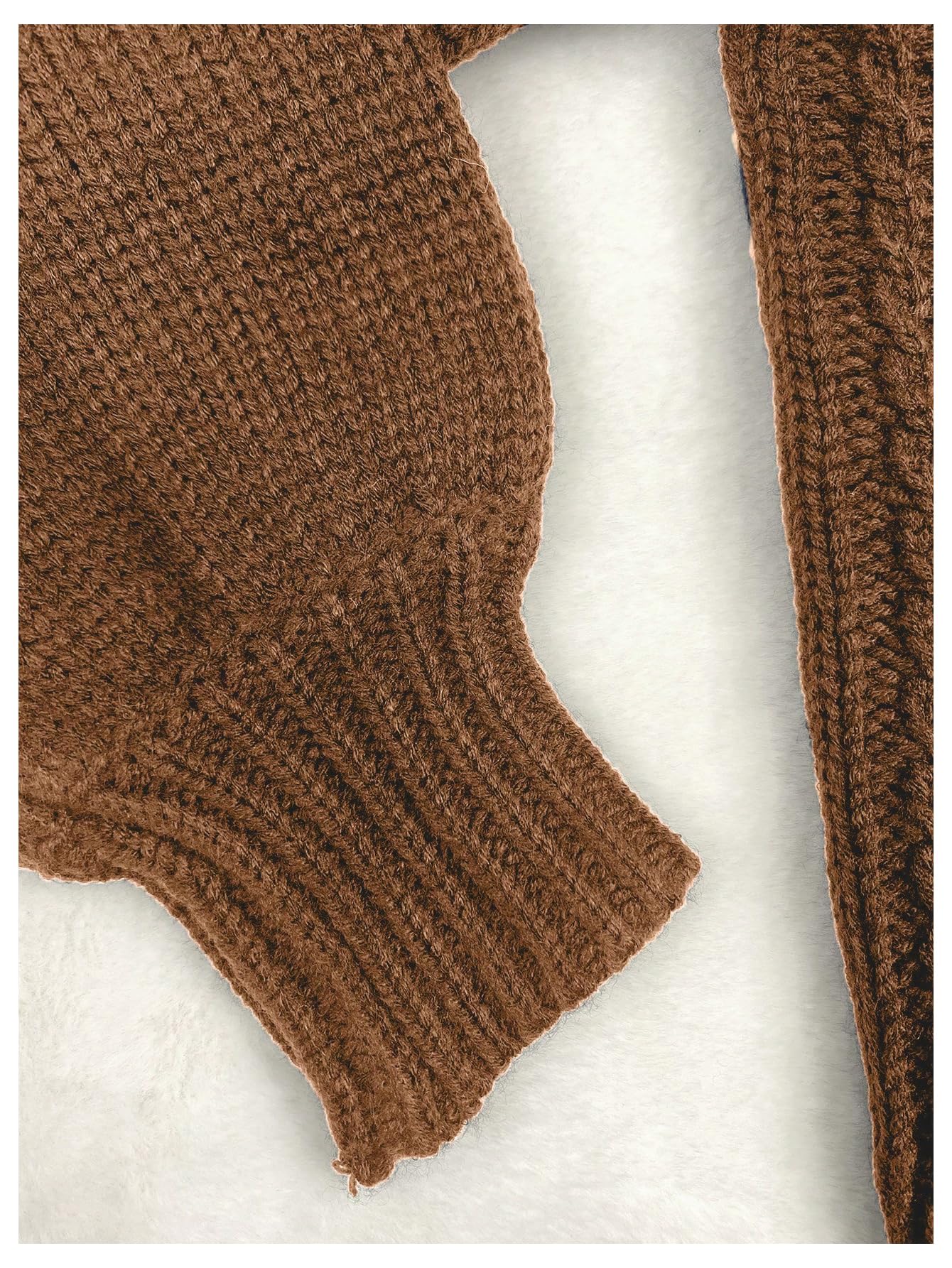 Foto 4 pulgar | Jersey Tipo Cárdigan Soly Hux Para Mujer, Cuello En V, Tejido Marrón - Venta Internacional.