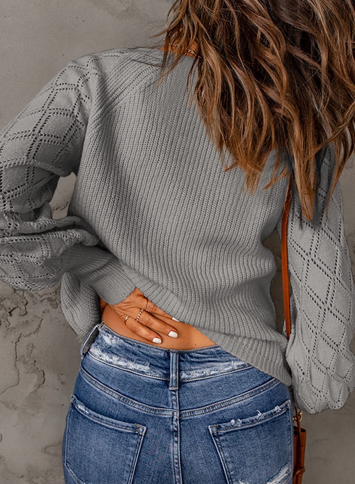 Foto 4 pulgar | Jersey Tipo Cárdigan Para Mujer, Elegante, De Punto, Cuello En V, Con Botones, Color Gris Xxl - Venta Internacional.